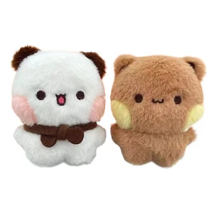2x Mini Plush Panda Bag Charm Cute Stuffed Animal Panda Doll Pendant Key Ring - Picture 1 of 11