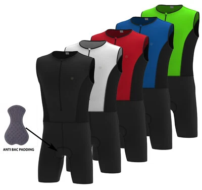 DHERA Triathlon Suit Padded Compression Running Swimming Cycling Tri Skin Suite - Image 1 of 2