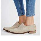 Free People Brady Suede Low Stacked Heel Loafers Booties size 37 = US 6.5