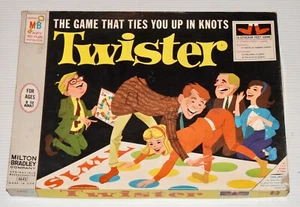 VINTAGE 1966 TWISTER BOARD GAME MILTON BRADLEY 100% Complete SuperNice Condition - Picture 1 of 3