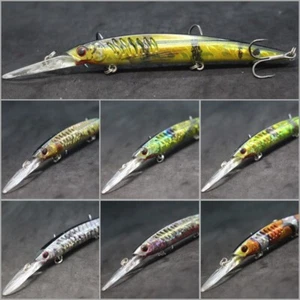 Señuelos de pesca Jerkbait con señuelo Minnow piel real apretado bamboleo flotante lento HM650 - Imagen 1 de 90