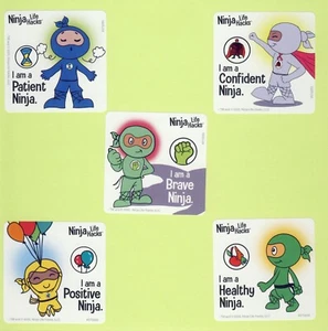 10 Ninja Life Hacks Large Stickers - Party Favors - Rewards - Picture 1 of 1