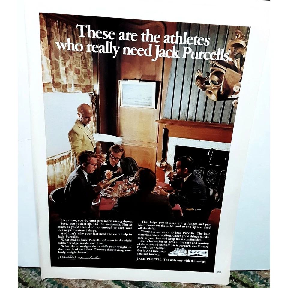 1971 Jack Purcell Zapatos Deportivos Atleta Original Impresión Anuncio De Colección Foto 1 de 1