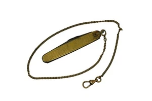Antique Bates & Bacon Art Deco Gold Filled Watch Chain Fob Pen Pocket Knife - Picture 1 of 13