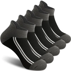 Men's Running Athletic Ankle Socks - Thick Cushioned Low Cut Socks (5 Pairs) ... - Picture 1 of 7
