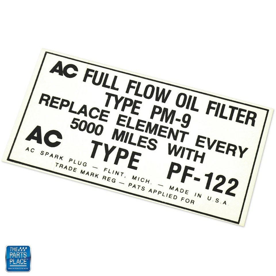 1950-1959 Oldsmobile 98 масляный фильтр канистра этикетка DO0075 EA - Изображение 1 из 2