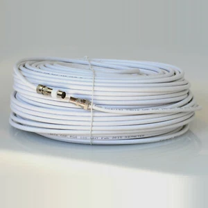 10M weiß RG6 Magic Eye Kabel Koaxial für Sky TV Link RF Antenne Wandbuchse - Bild 1 von 4