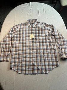 Hagen Carmel Button Up Shirt Men XXL Carmel Fir Multi Plaid Long Sleeve Fall - Picture 1 of 10