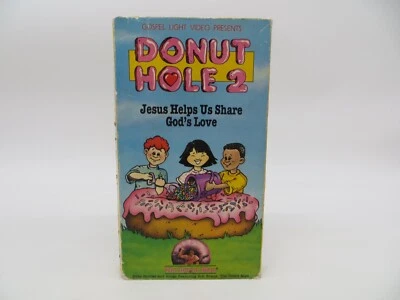 DONUT HOLE 2 - JESUS HELPS US SHARE GOD'S LOVE ( VHS Tape, 1990 ) Gospel Light Foto 1 de 4