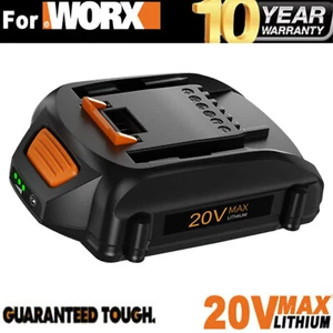 For WORX 20V MAX 3.0Ah Lithium Battery 20Volt WA3520 WA3525 WA3575 WG155 WA3578 - Picture 1 of 8