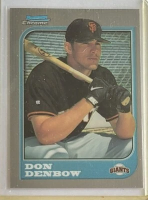 1997 Bowman Chrome #199 Don Denbow San Francisco Giants Baseball Card  - Image 1 of 2