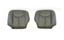 2003 to 2006 Chevy Silverado Driver Passenger Bottom Leather Seat Cover Gray 692