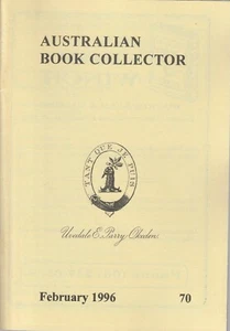 AUSTRALIAN BOOK COLLECTOR MAGAZINE , # 70 , FEBRUARY 1996 - Picture 1 of 1