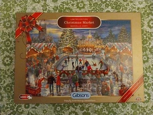 Rare Gibsons Christmas Market 1000 Piece Jigsaw Puzzle Corti Limited Edition - Picture 1 of 6