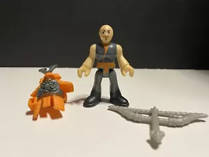 Fisher Price Imaginext ORANGE SAMURAI w/ ARMOR & BOW Rare HTF NINJA 2nd Version - Picture 1 of 6