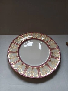 ROYAL DOULTON RAISED GOLD & PINK ENCRUSTED 10" DINNER PLATE 1921 - Picture 1 of 6