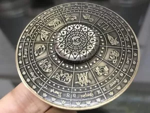 Egyptian Twelve Constellation UFO Hand Spinner Round Vintage Fidget Spinner - Picture 1 of 6