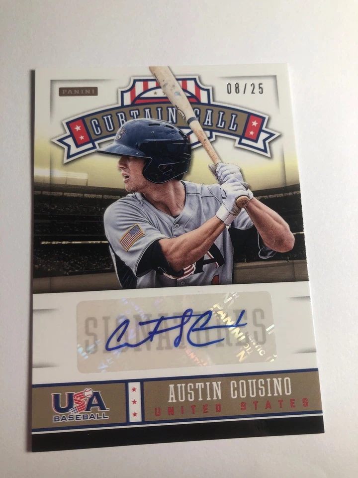 2013 Panini USA Baseball Curtain Call Auto Austin Cousino 08/25 - Image 1 of 1