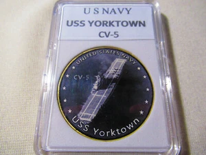 US NAVY - USS YORKTOWN CV-5 Challenge Coin - Picture 1 of 12