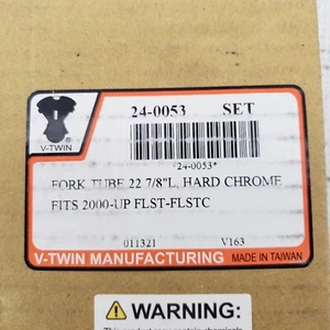 Hard Chrome Fork Tube Set Stock Length fits Harley-Davidson 58-6946 - Picture 1 of 4