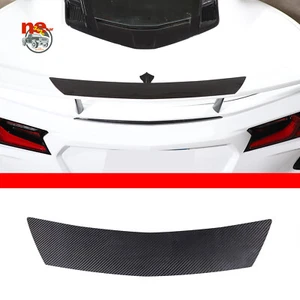 Carbon Fiber Center Spoiler Wing Trim Kit Accessories For Corvette C8 2020-2023 - Picture 1 of 9
