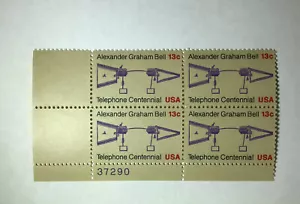 US 13 Cent Alexander Graham Bell 1976, Scott #1683, Block of 4, MNH/VF/XF. - Picture 1 of 1