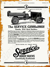 1924 Service Motor Trucks New Metal Sign: Wabash, Indiana - Contractruc Model
