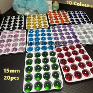 Cuentas Esfera Cristal 15mm Bolas Sólidas Vidrio Canicas Juego Infantil Tradicional - Imagen 1 de 28