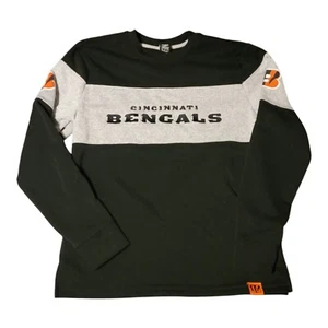 Cincinnati Bengals Football NFL Black Gray Embroidered Sweatshirt SMALL - Picture 1 of 5