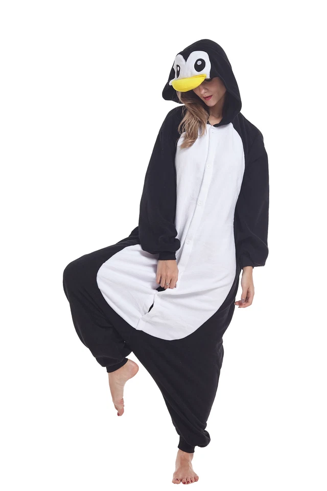 Penguin Adult Animal Cosplay Pajama Women Men Costume Kigurumi Onesie0 Sleepwear - Image 1 of 4