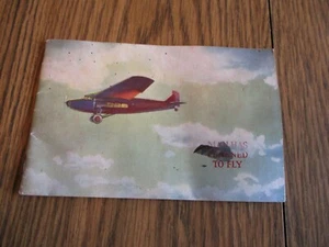 Vintage 1929 Airplane Booklet Man Has Learned To Fly By Monarch Food Products - Picture 1 of 5