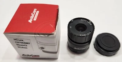ArduCam Lens for Raspberry Pi High Quality Camera, Wide Angle CS-Mount Lens, 6mm - Image 1 of 4