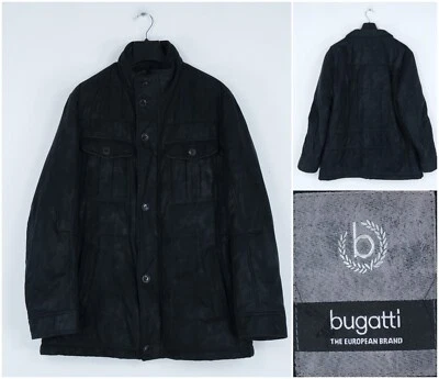 Mens BUGATTI Jacket XL Size Vintage Black Lined Overcoat - Image 1 of 4