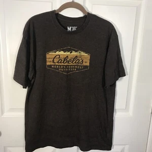 Cabela's Shirt Men Short Sleeve T-Shirt Brown Sz M - Picture 1 of 5