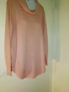 Ivanka Trump Cowlneck Pink Sweater Lower Lft/Rt Side Zipper S/P - Picture 1 of 4