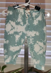 Grayson Mini White Blue Teal Tie Dye Sweatpants Leggings Toddler Baby 18M - Picture 1 of 3