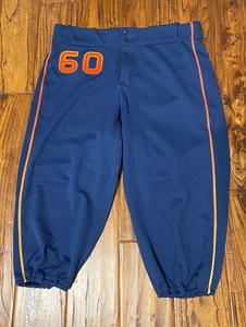 Pantaloni Forrest Whitley 2024 Houston Astros gioco usati indossati Space City MLB Auth #60 - Foto 1 di 7
