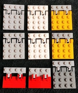 LEGO 44570 Hinge Plate 3x4 Locking Dual 2 Fingers Ratchet Grey White Bundle Lot - Picture 1 of 4