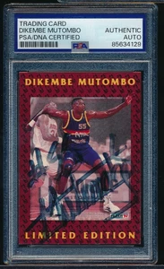 1991-92 Fleer Limited Edition #8 Dikembe Mutombo signed auto PSA/DNA - Picture 1 of 2