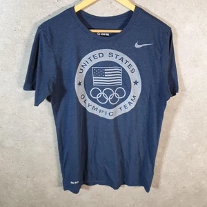Vintage Nike Dri Fit USA Olympics T-Shirt Herren Medium Blue Swoosh Logo Athletic - Bild 1 von 7