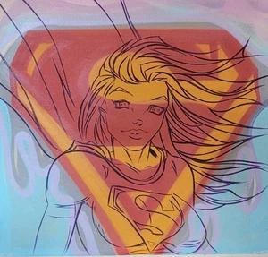Supergirl Original Acryl Gemälde DC Comics signiert CMR 07' Carlos Medina - Bild 1 von 10