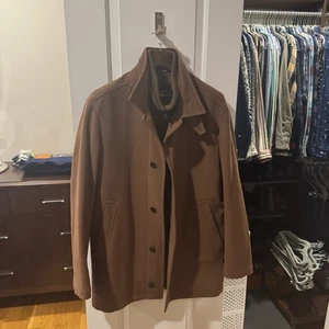 Hugo Boss Men’s Caramel Overcoat Size L - Picture 1 of 6