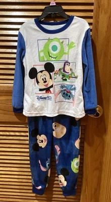 Juego de 2 pijamas Disney 100 juveniles talla XS (4-5) azul Toy Story Mickey CK1-242 Foto 1 de 4