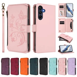 Zip Wallet Case Purse Leather Flip Stand Phone Cover For Moto E14 G14 G24 G15 - Picture 1 of 89