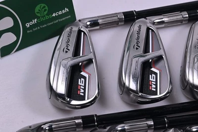 Taylormade M6 Irons / 6-PW+GW / Senior Flex Fujikura Atmos Orange 5 Shafts - Image 1 of 4