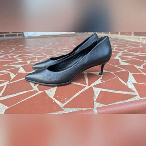 Antonio Melani "Ellen" schwarze spitz zulaufende Vollleder-Pumps Gr.8,5 - Bild 1 von 12