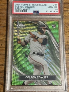 2024 Topps Chrome Black Colton Cowser #70 Green Refractor /99 PSA 10 Gem Rookie - Bild 1 von 2