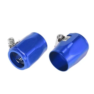 2 Piezas AN16 Hexagonal Manguera Acabadora Abrazadera Adaptador Azul para Coche - Imagen 1 de 6