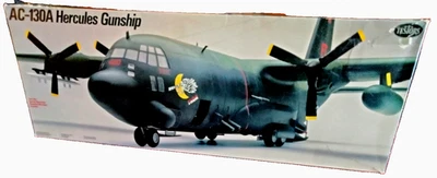 Testors-AC/130A Gun Ship-1/48th-All PARTS SEALED- 1985-#596- 33"+ wing span-Read - Image 1 of 4