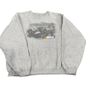 Felpa girocollo uomo vintage Gear For Sports Nascar taglia XXL grigia - Foto 1 di 7